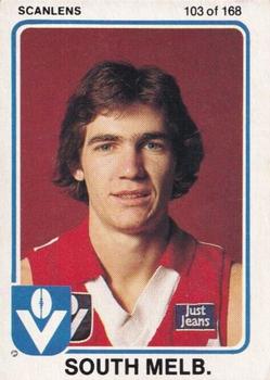 1981 Scanlens VFL #103 Tony Morwood Front